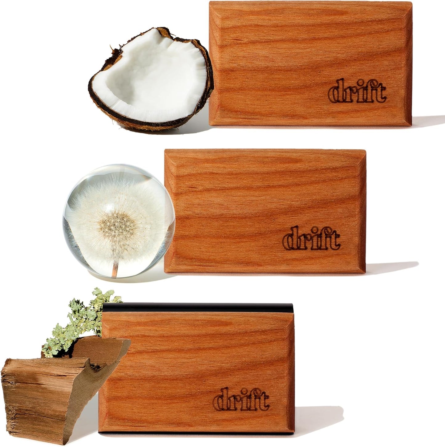 Car Air Freshener - the Original Wood Air Freshener - Car Odor Eliminator - Long Lasting Scent - Auto Accessories - Metal Clip - Essential Oils - Clean Ingredients - Teak Scent Starter Kit