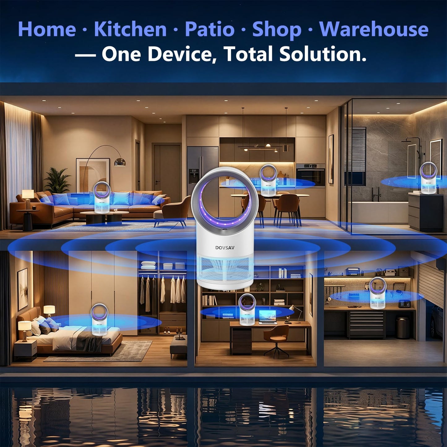 Fruit Fly Trap for Indoors, Blue Bug Zapper Indoor with Suction & Timer | Uv Light Lures Fruit Flies/Gnats, Timer 6/12hrs, Plug in Fly Trap with Suction, Kid & Pet Applicable, Low Noise, 10 refills