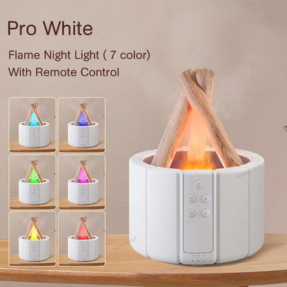Flame Aroma Diffuser – Aesthetic Essential Oil Humidifier with LED Flame Effect