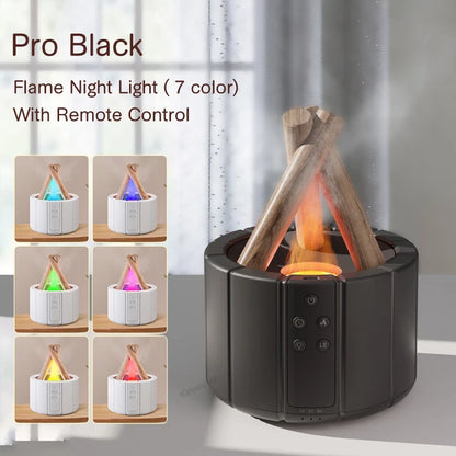 Flame Aroma Diffuser – Aesthetic Essential Oil Humidifier with LED Flame Effect