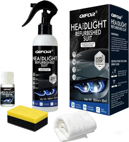 Automotive Headlight Restoration Kit - 6.76 Fl Oz | Oxidized and Yellowed Automotive Headlamps, Blurring Enhanced Crystalline Coating Refurbisher