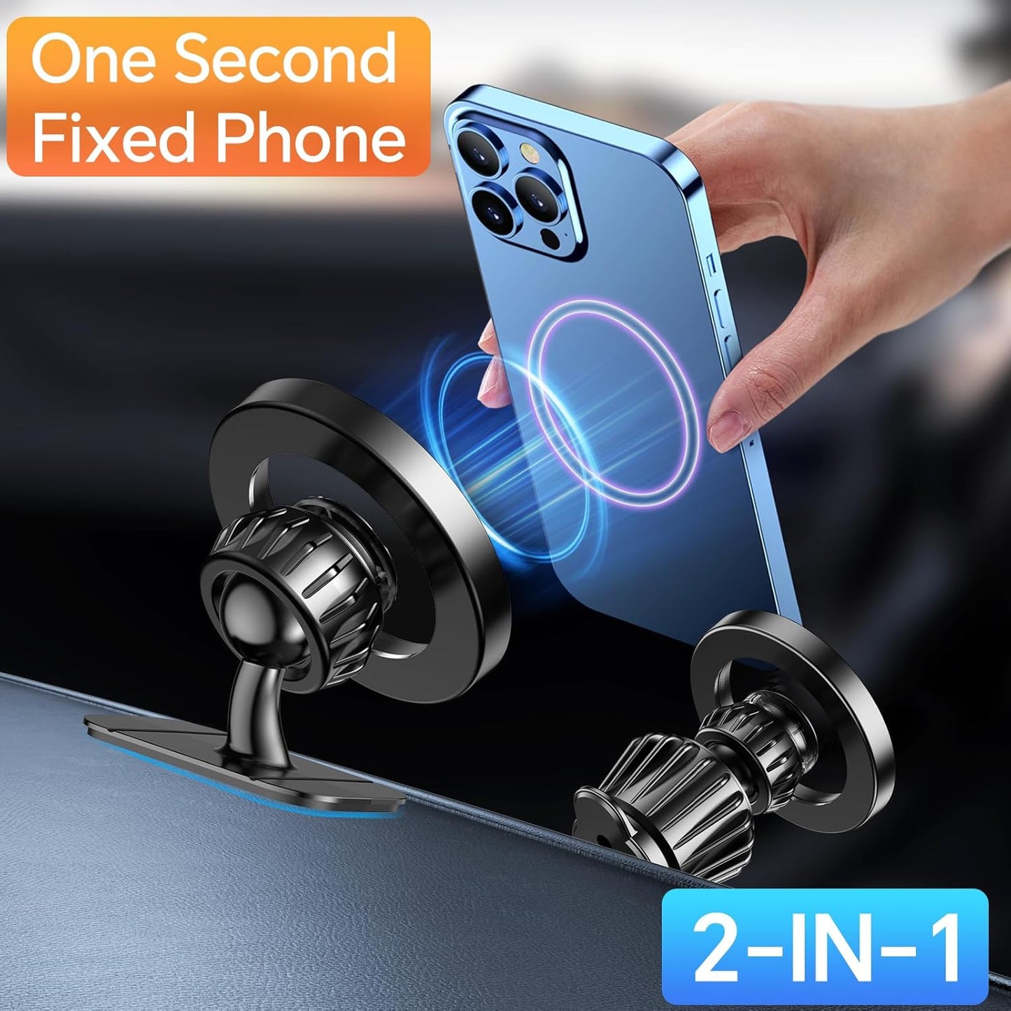 For Magsafe Car Mount【Strong Magnets】Magnetic Phone Holder for Car Phone Holder Mount Dash Mounted Holders Phone Holders for Your Car Accessories for Women Men for Iphone 17 Pro Max 16 15 14