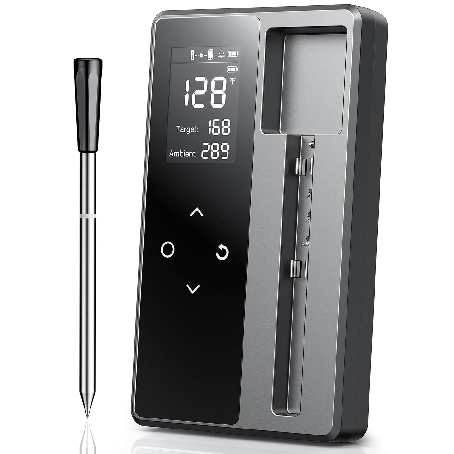 Meat Thermometer Digital, 1-2 Sec Instant Read, Food, Cooking, Grill | Bright Backlit Display, Waterproof for Air Fryer, Smoker, Candy, Kitchen Gadgets, BBQ Essentials, Gift for Men Husband, Red