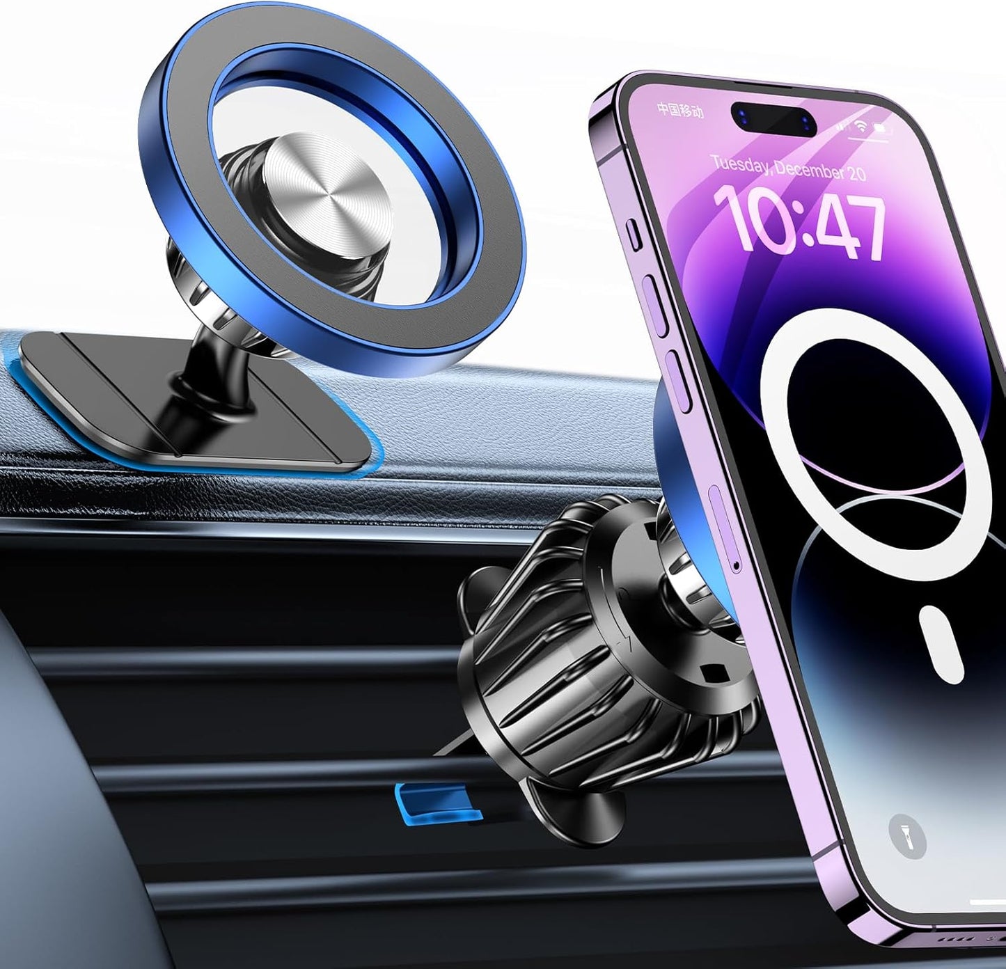 For Magsafe Car Mount【Strong Magnets】Magnetic Phone Holder for Car Phone Holder Mount Dash Mounted Holders Phone Holders for Your Car Accessories for Women Men for Iphone 17 Pro Max 16 15 14