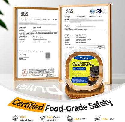 125Pcs 8 Inch Square Air Fryer Liners Disposable for 5-8QT, Parchment Paper | Non-Stick, Unbleached Food Grade, Waterproof Oilproof Baking Airfryer Sheets Papers for Oven, Microwave, Baking, Roasting