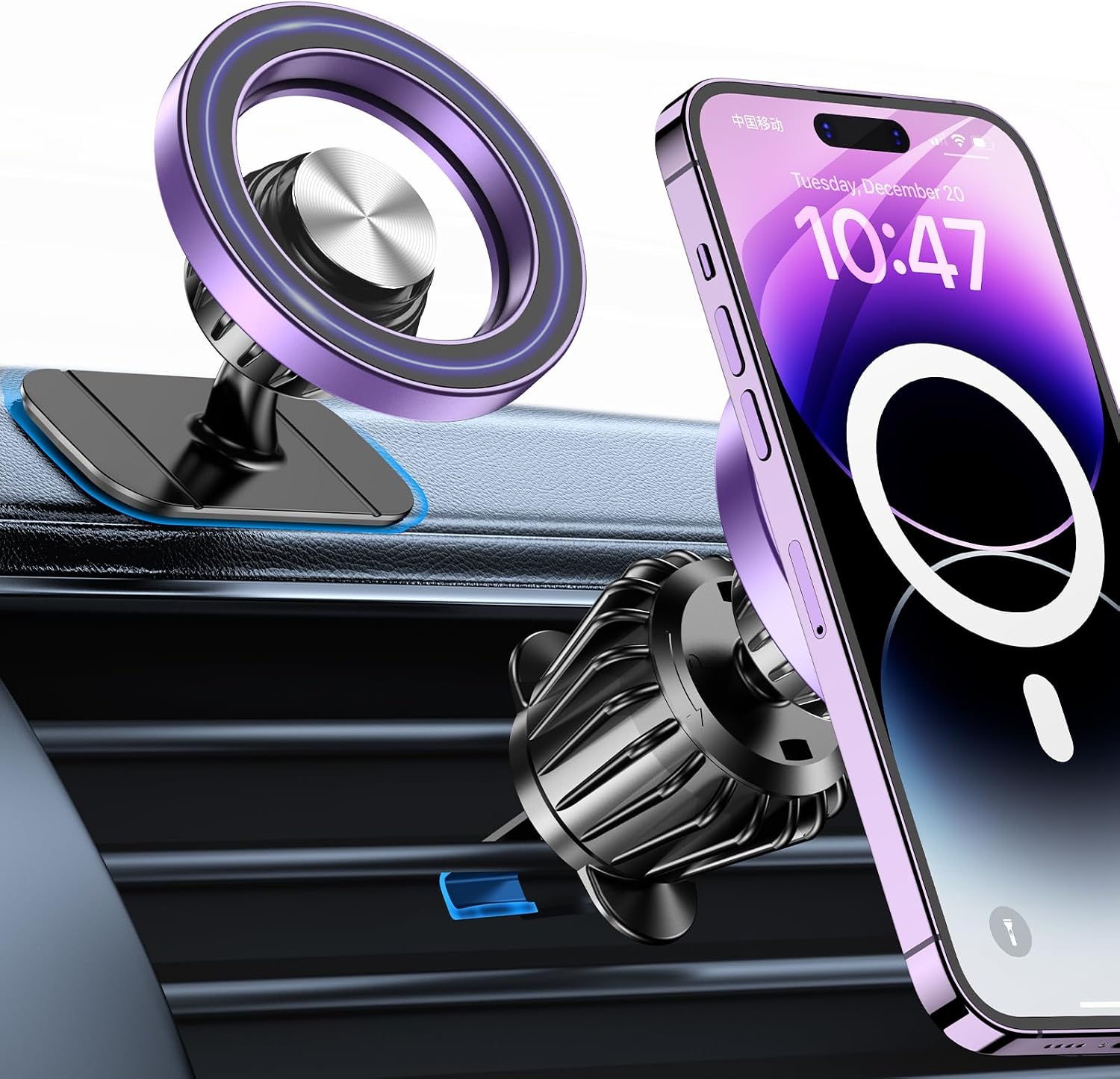 For Magsafe Car Mount【Strong Magnets】Magnetic Phone Holder for Car Phone Holder Mount Dash Mounted Holders Phone Holders for Your Car Accessories for Women Men for Iphone 17 Pro Max 16 15 14
