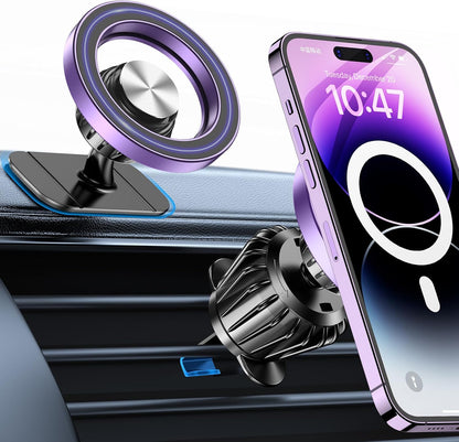 For Magsafe Car Mount【Strong Magnets】Magnetic Phone Holder for Car Phone Holder Mount Dash Mounted Holders Phone Holders for Your Car Accessories for Women Men for Iphone 17 Pro Max 16 15 14