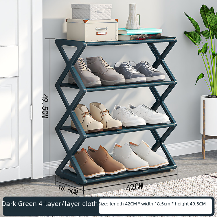 X-Frame Shoe Rack Organizer – Minimalist 2-Tier Entryway Storage in 5 Colors