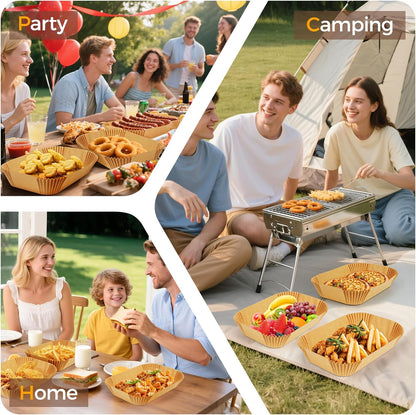 125Pcs 8 Inch Square Air Fryer Liners Disposable for 5-8QT, Parchment Paper | Non-Stick, Unbleached Food Grade, Waterproof Oilproof Baking Airfryer Sheets Papers for Oven, Microwave, Baking, Roasting