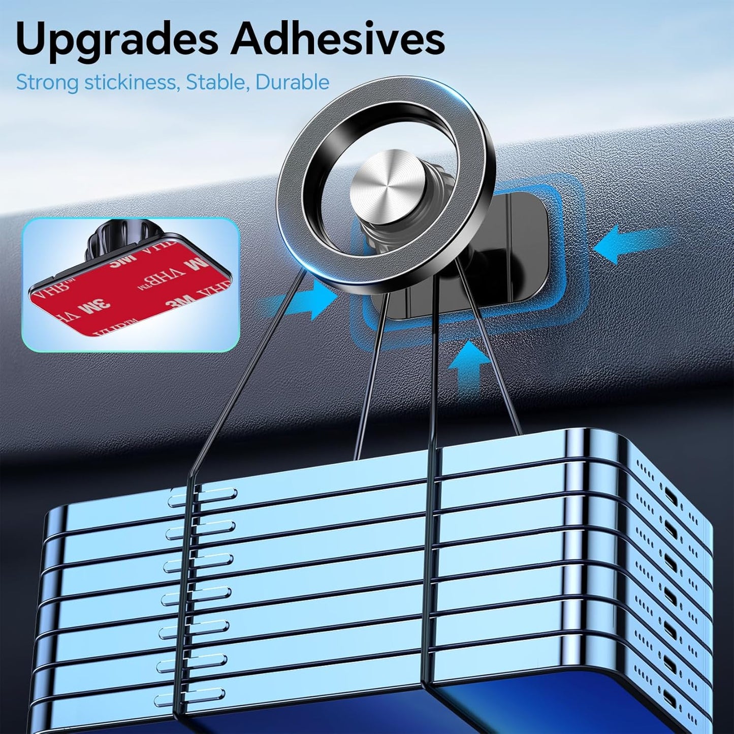 For Magsafe Car Mount【Strong Magnets】Magnetic Phone Holder for Car Phone Holder Mount Dash Mounted Holders Phone Holders for Your Car Accessories for Women Men for Iphone 17 Pro Max 16 15 14