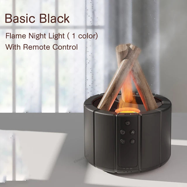 Flame Aroma Diffuser – Aesthetic Essential Oil Humidifier with LED Flame Effect