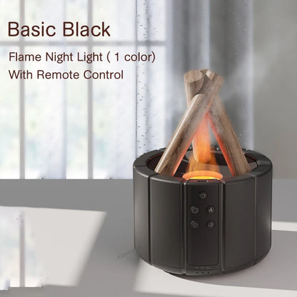 Flame Aroma Diffuser – Aesthetic Essential Oil Humidifier with LED Flame Effect