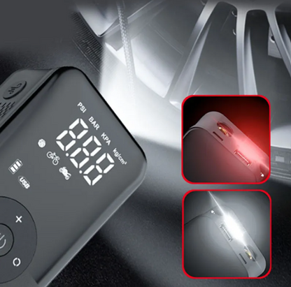 Wireless Tire Inflator – Portable Digital Air Pump for Car, Bike & Sports Equipment